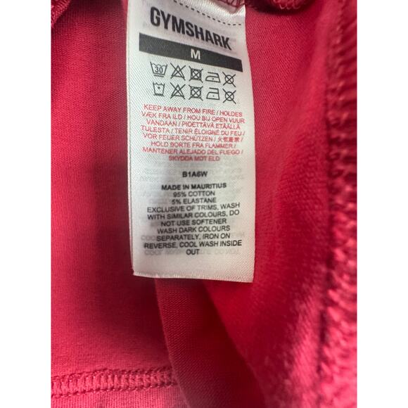 Gymshark Red Cropped Logo Tee Shirt Women’s Medium - Picture 5 of 5